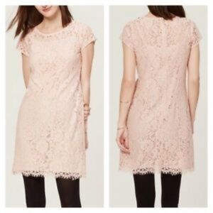 LOFT Pink Lace Dress